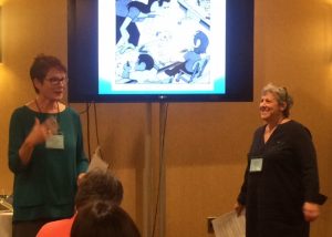 Mary E. Cronin & Bonnie Jackman present at the New England SCBWI conference.