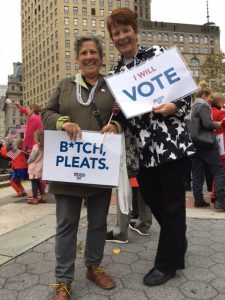 My wife Bonnie and I preparing to march!